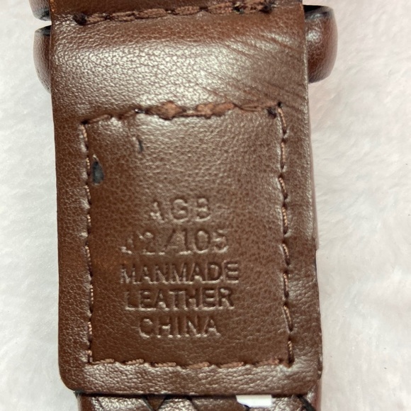 AGB Leather Braided Belt Size 42/105 - Picture 4 of 11